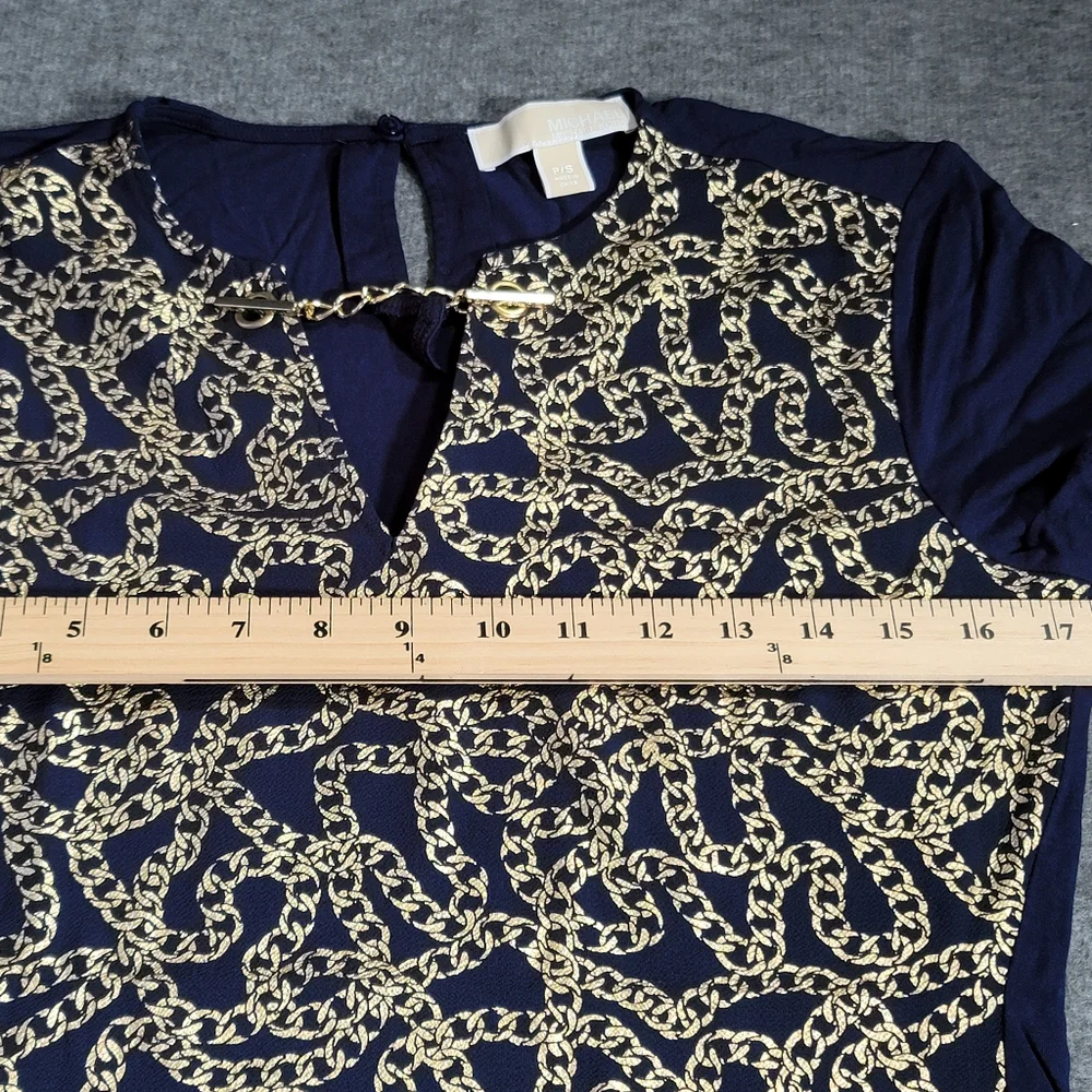 Michael Kors short sleeve chain‎ link top